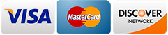 credit cards we take visa mastercard discover